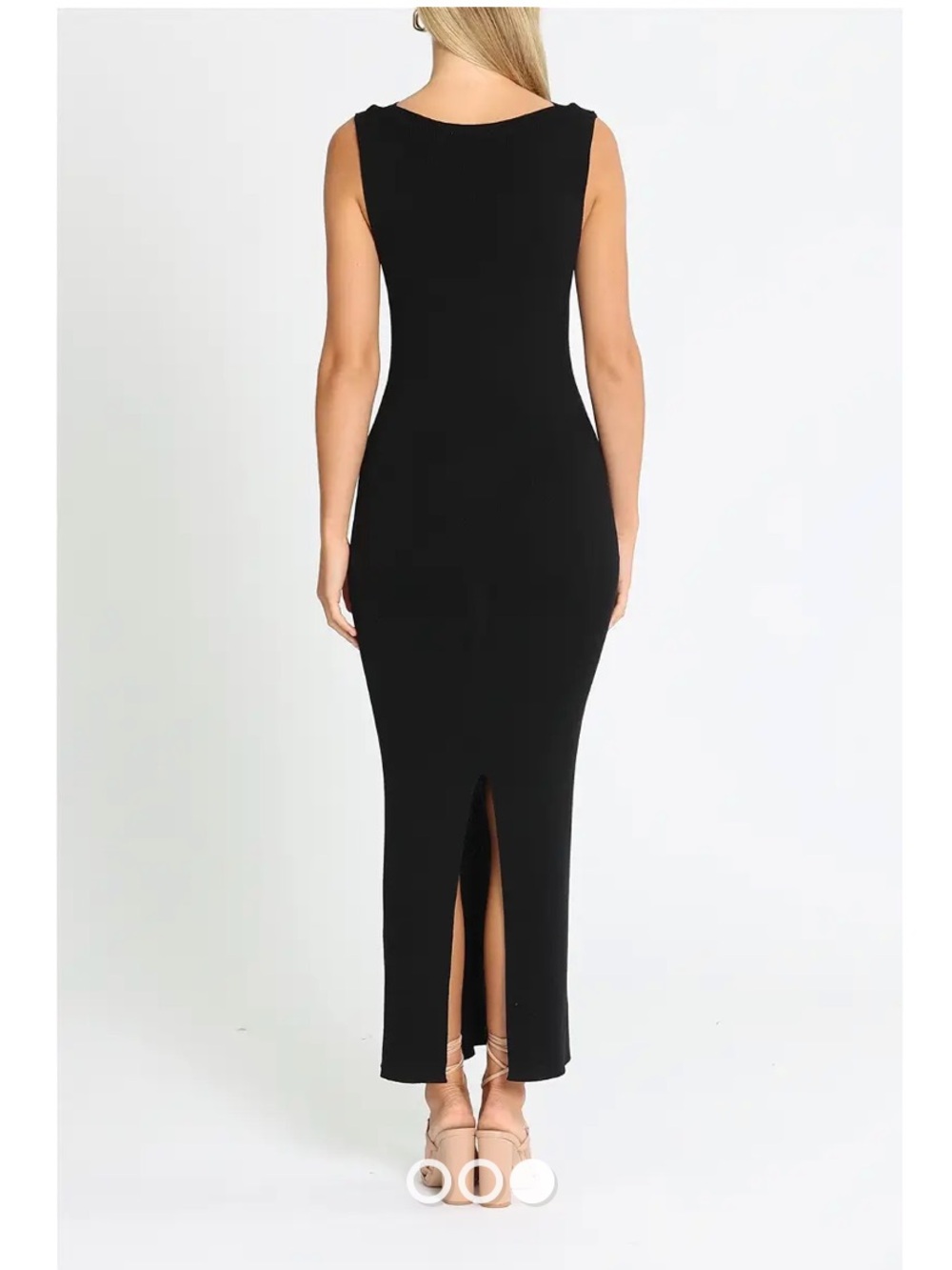 St. Agni the row Black Sleeveless Knit Midi Dress - Picture 3 of 4
